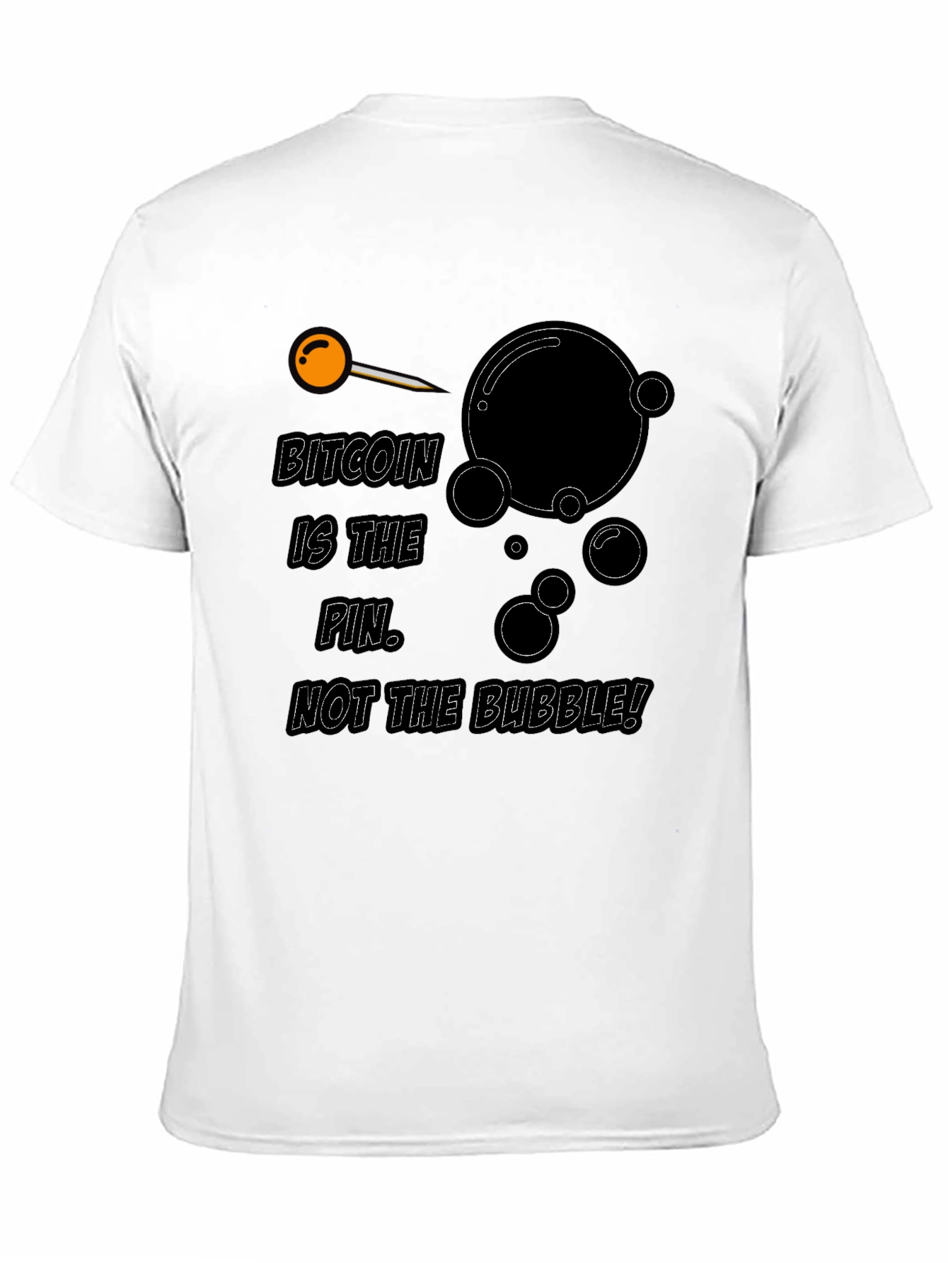 Bitcoin Pin Bubble Graphic T-Shirt