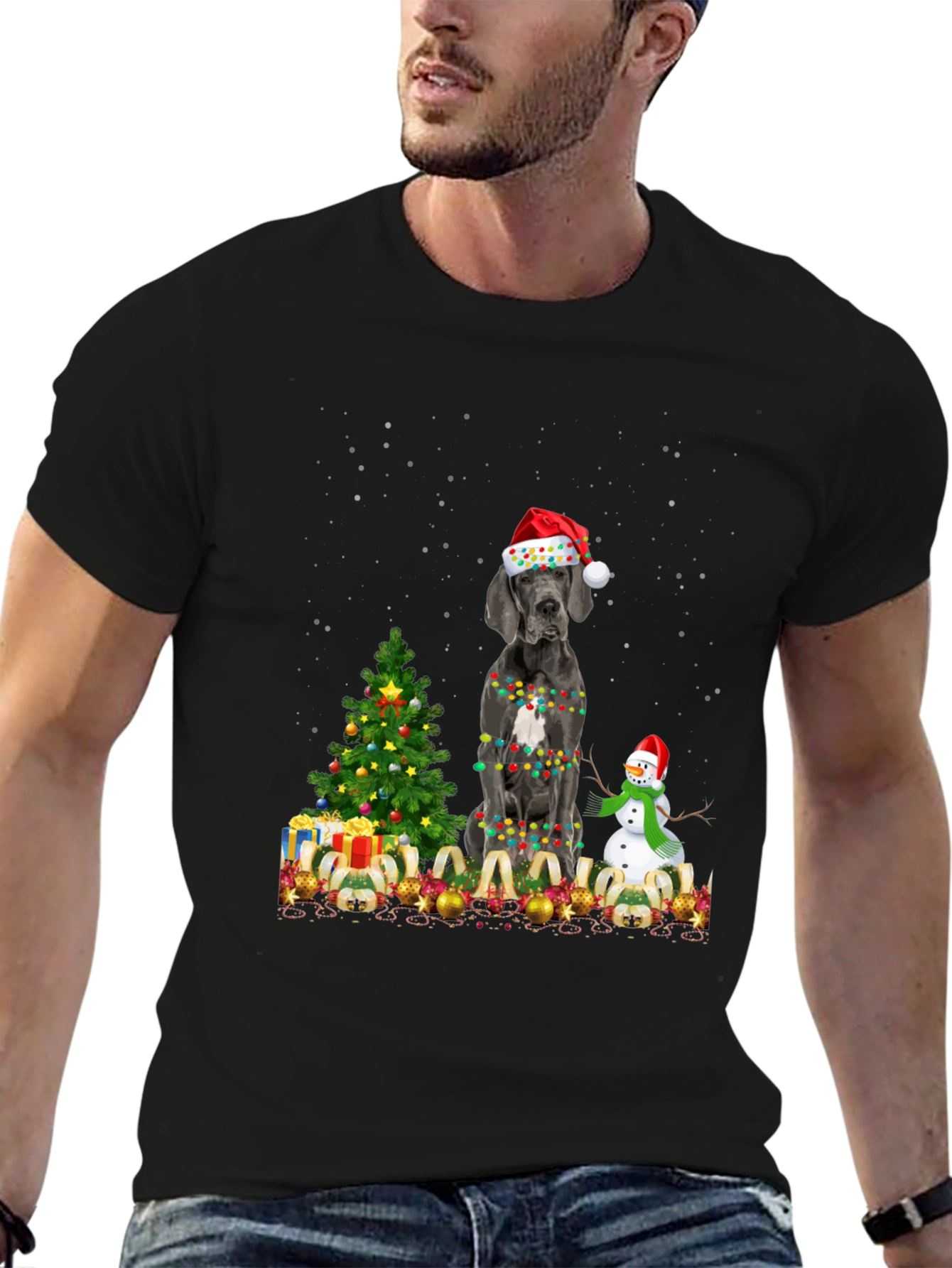 Festive Dog Christmas T-Shirt