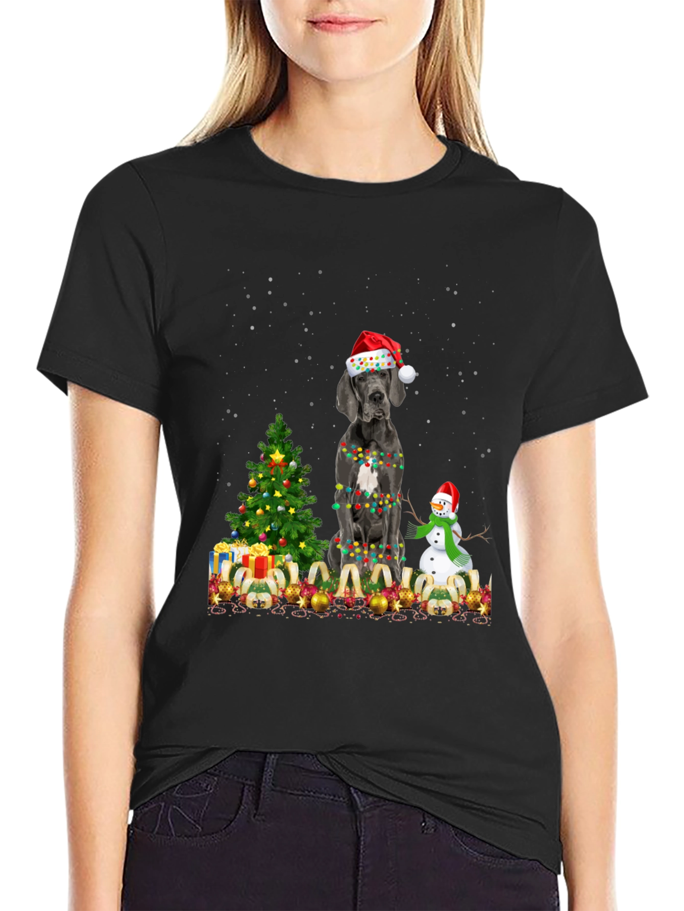 Festive Dog Christmas T-Shirt