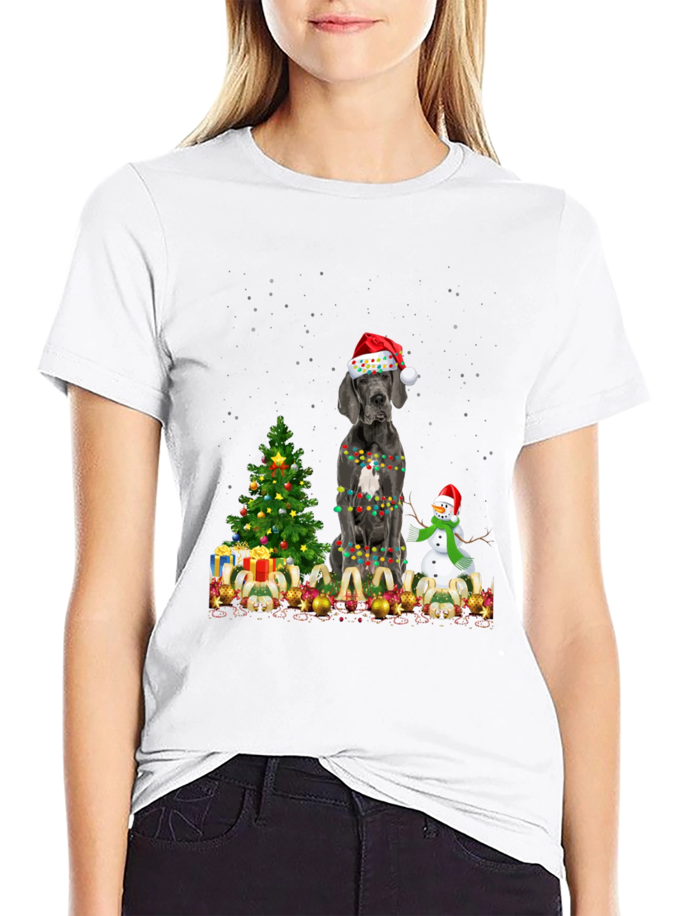 Festive Dog Christmas T-Shirt