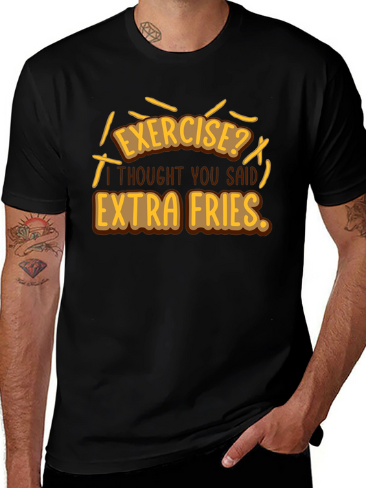 Extra Fries Graphic T-Shirt - Funny Foodie Tee