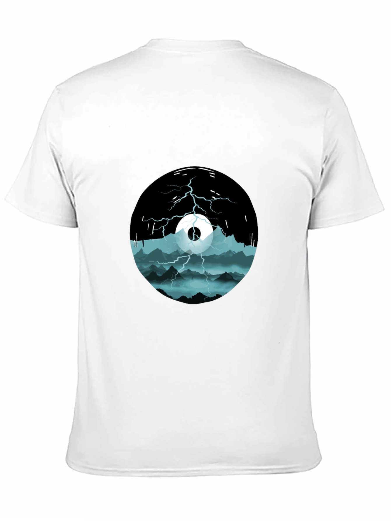 Stormy Mountain Graphic Tee - Black Cotton Blend