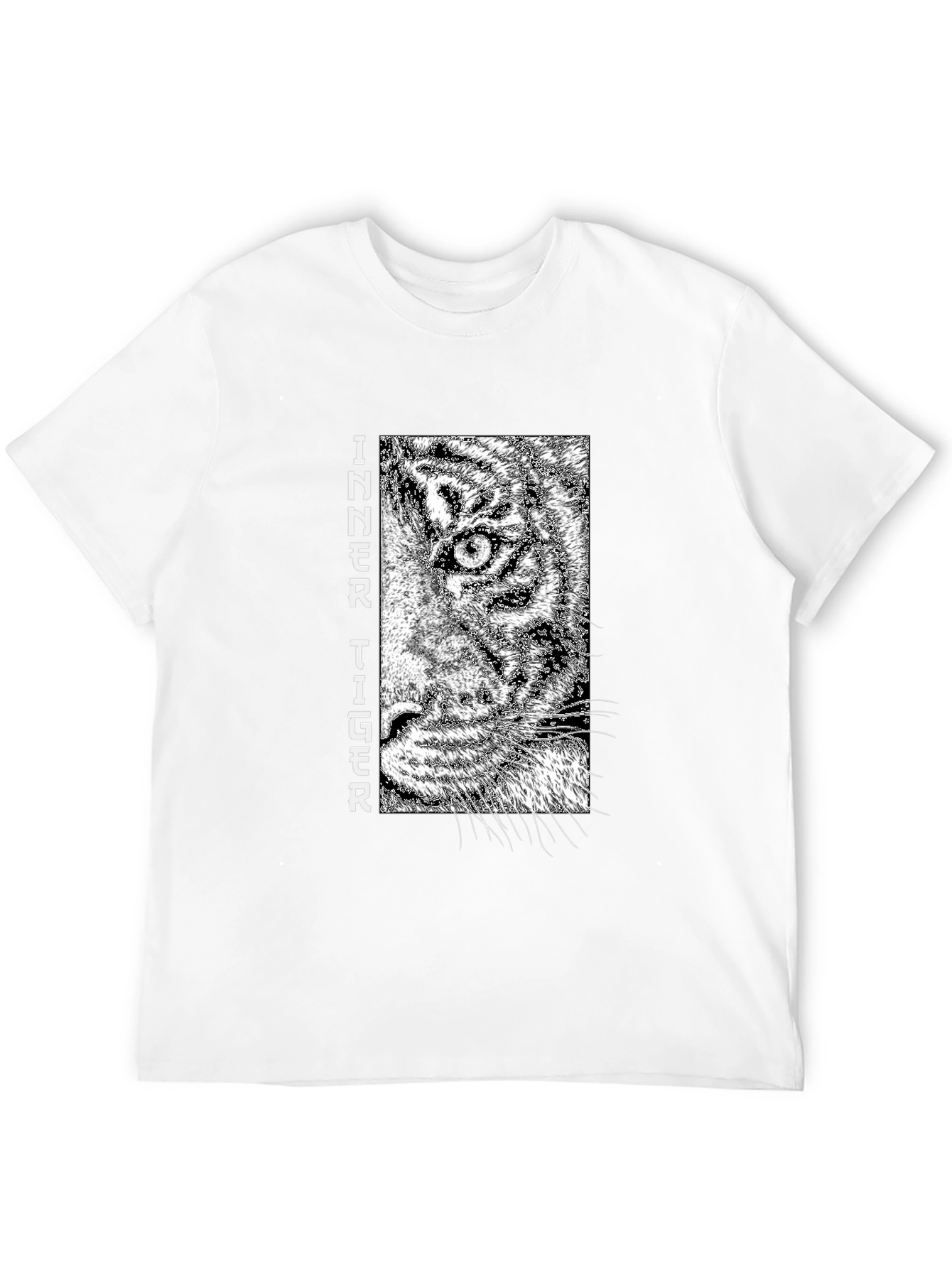 Inner Tiger Graphic Tee - Cool Black Cotton T-Shirt