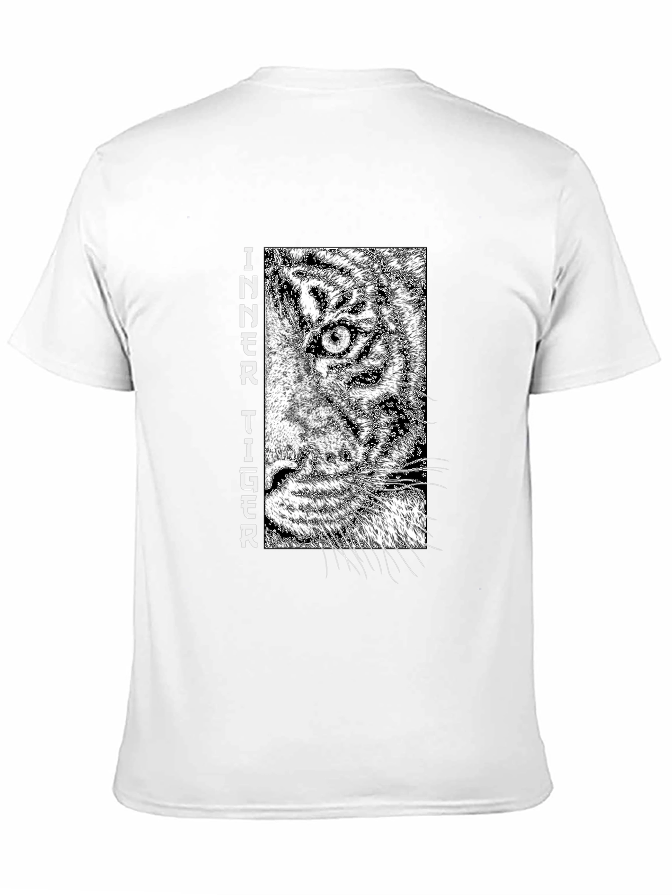 Inner Tiger Graphic Tee - Cool Black Cotton T-Shirt