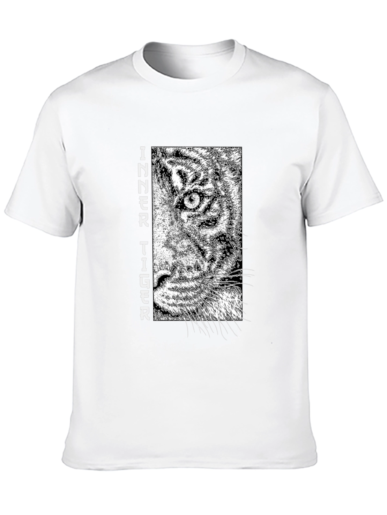 Inner Tiger Graphic Tee - Cool Black Cotton T-Shirt