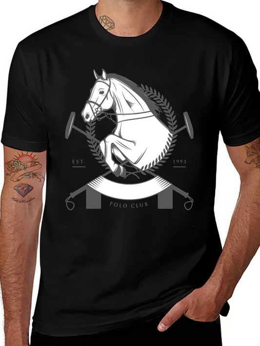 Polo Club Horse Graphic T-Shirt - Classic Black Tee