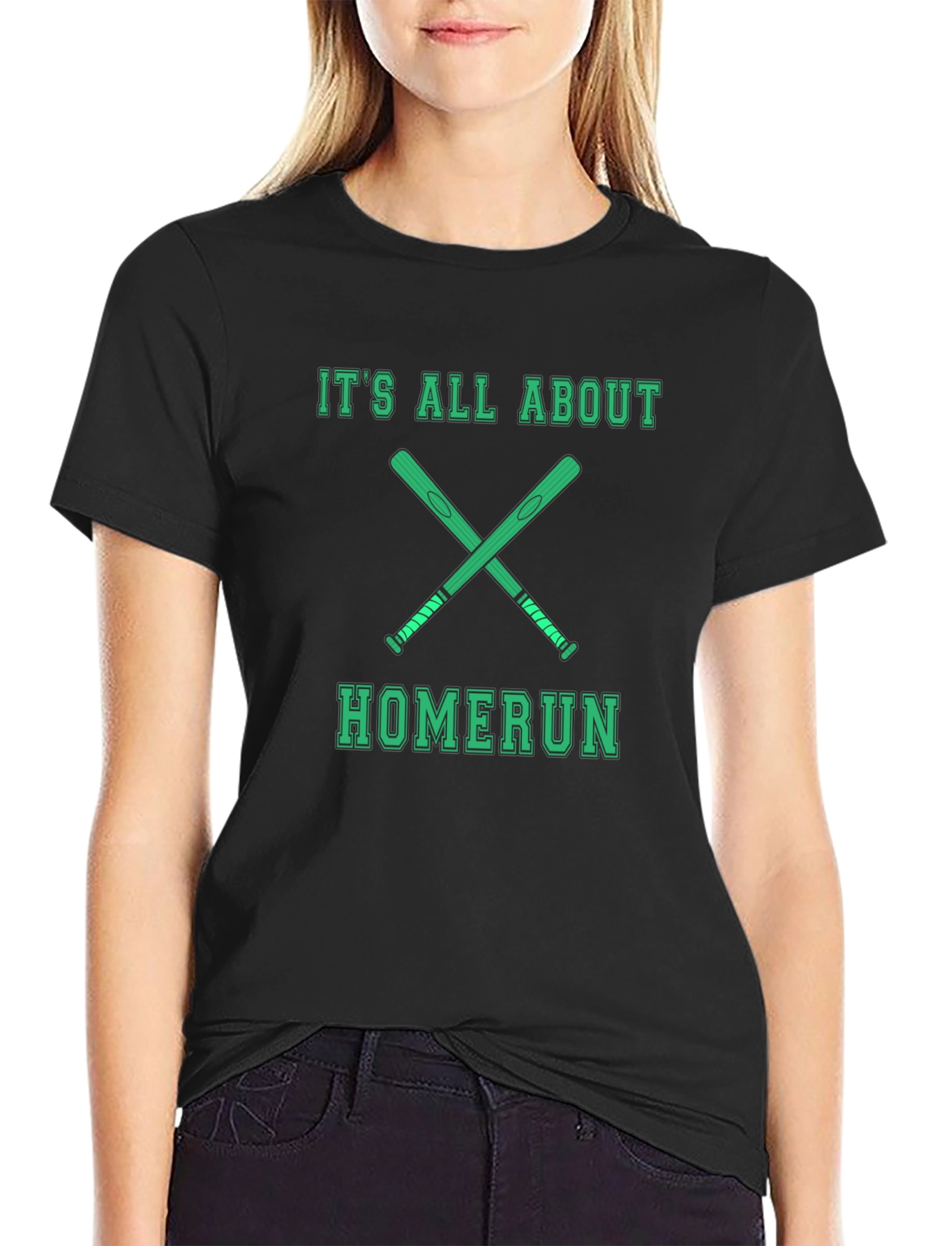 Homerun Baseball Graphic Tee - Mens Black Shirt