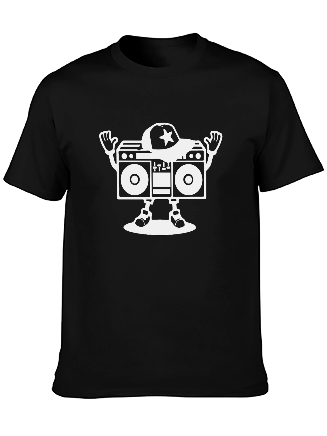 Retro Boombox Graphic Tee - Cool Style