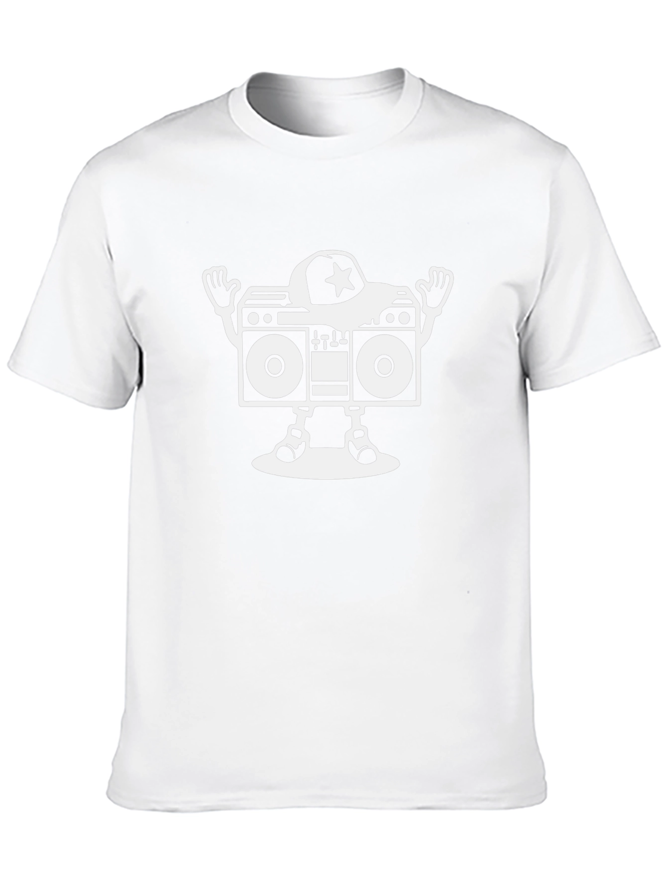 Retro Boombox Graphic Tee - Cool Style