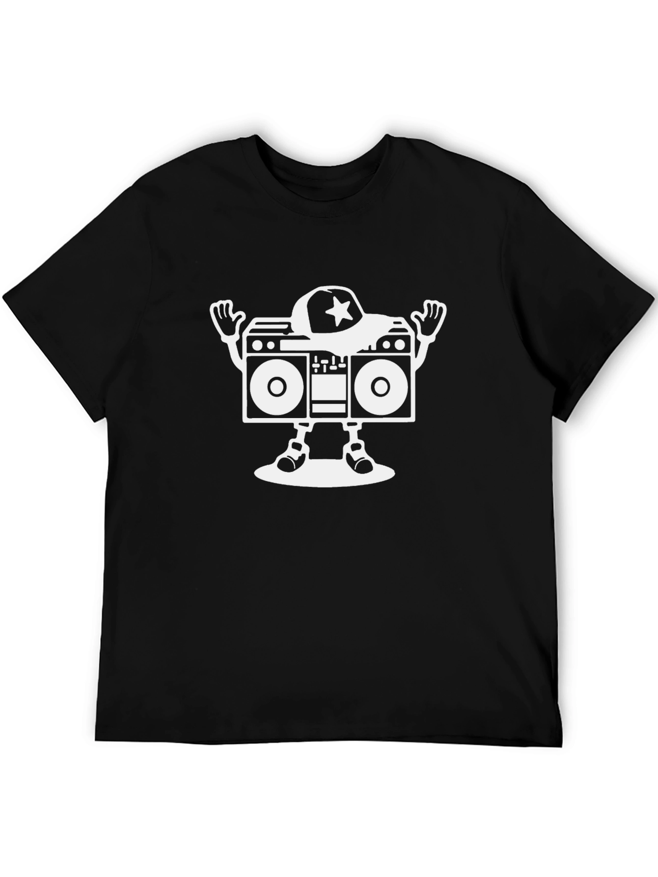 Retro Boombox Graphic Tee - Cool Style