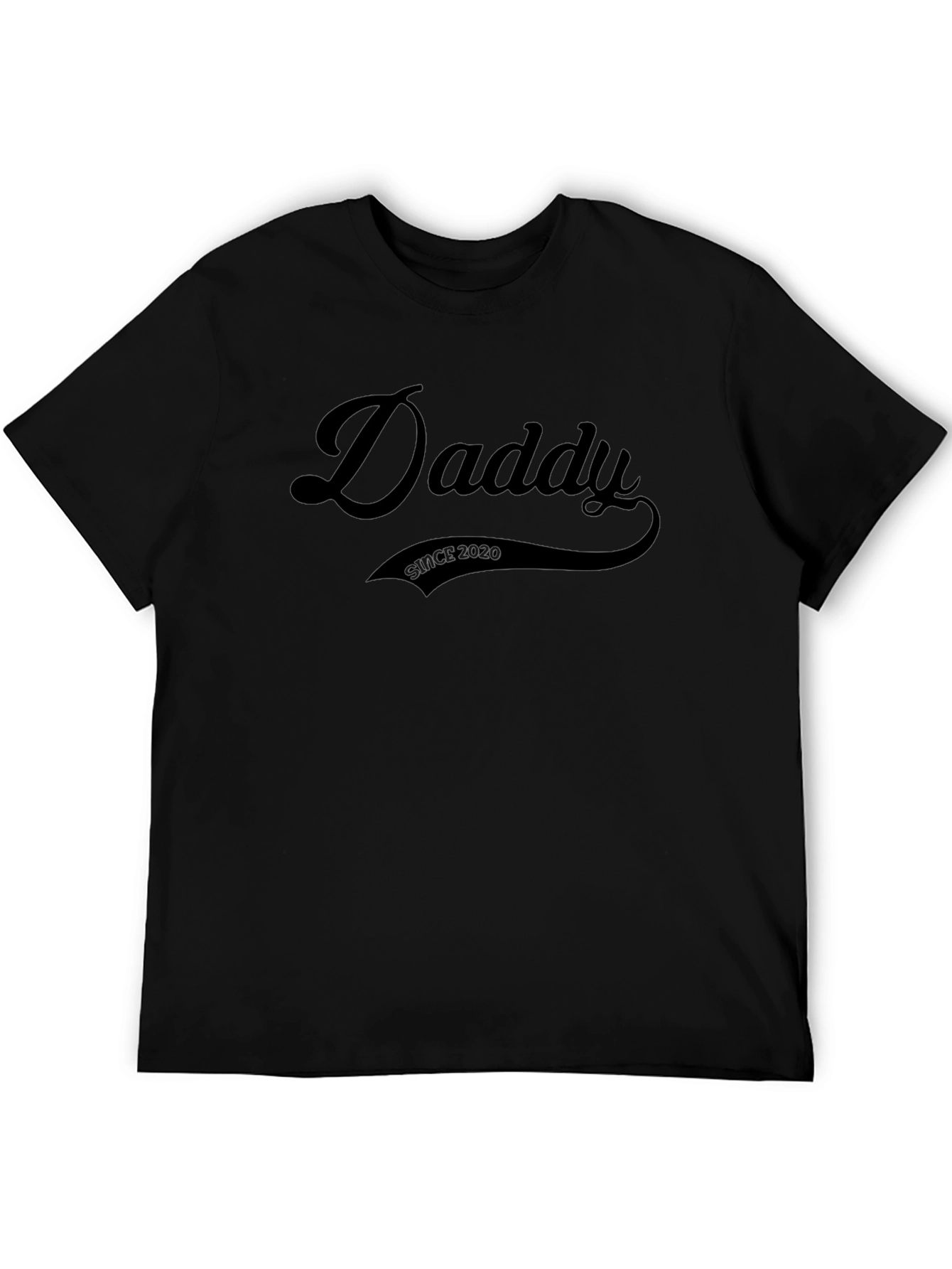 Daddy Since 2020 Black T-Shirt