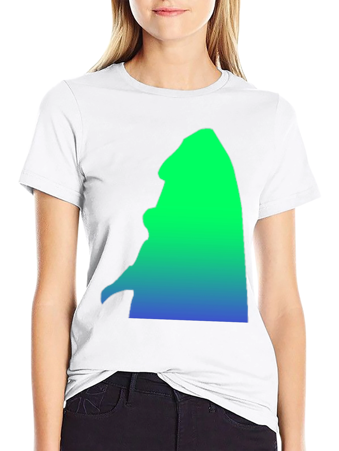 Gradient Silhouette Graphic Tee - Casual Comfort
