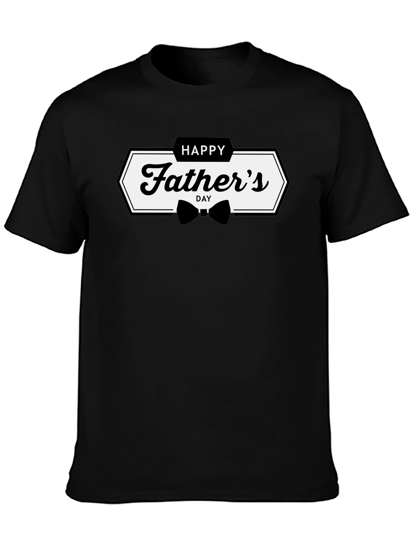 Happy Fathers Day Graphic Tee - Black