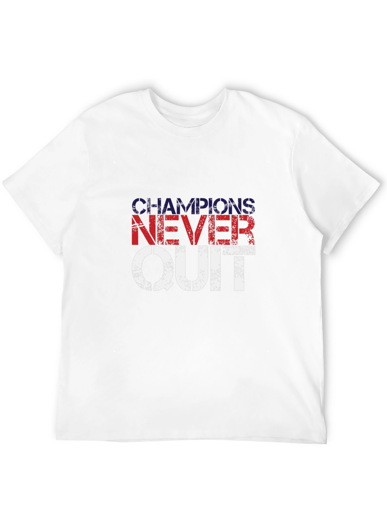 Champions Never Quit Black Graphic T-Shirt