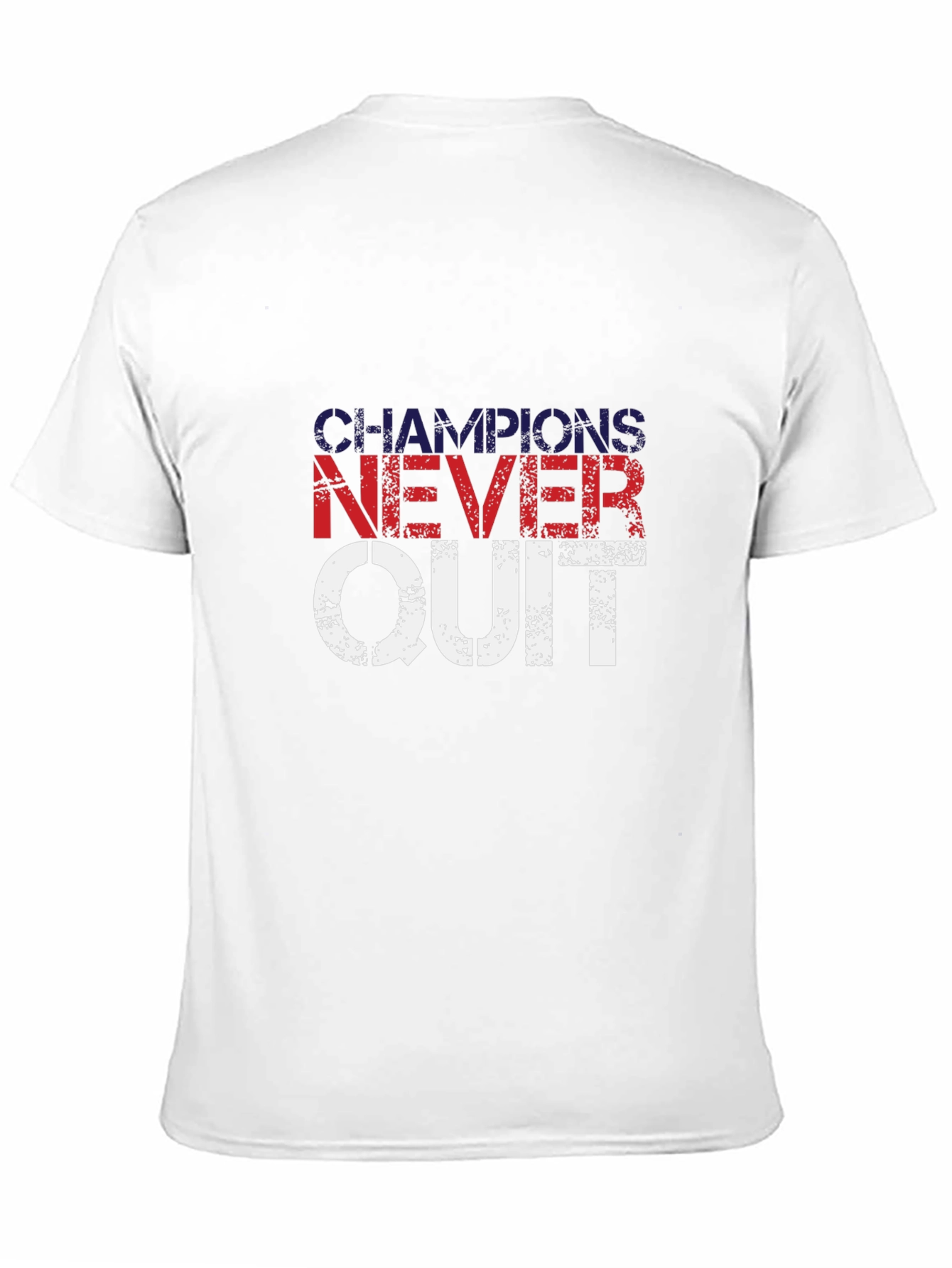 Champions Never Quit Black Graphic T-Shirt