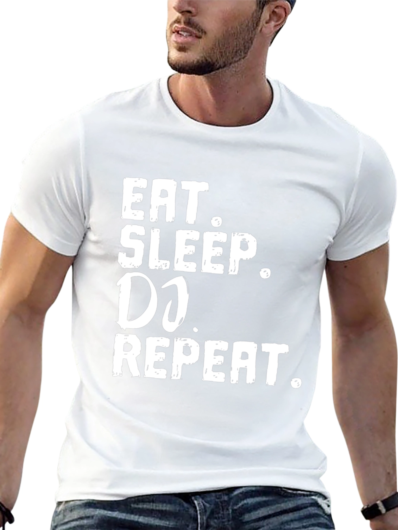 Eat Sleep DJ Repeat Graphic T-Shirt