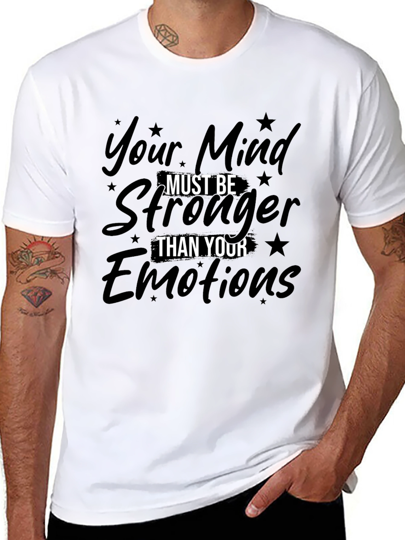 Mind Over Emotions Graphic Tee - Motivational Shirt