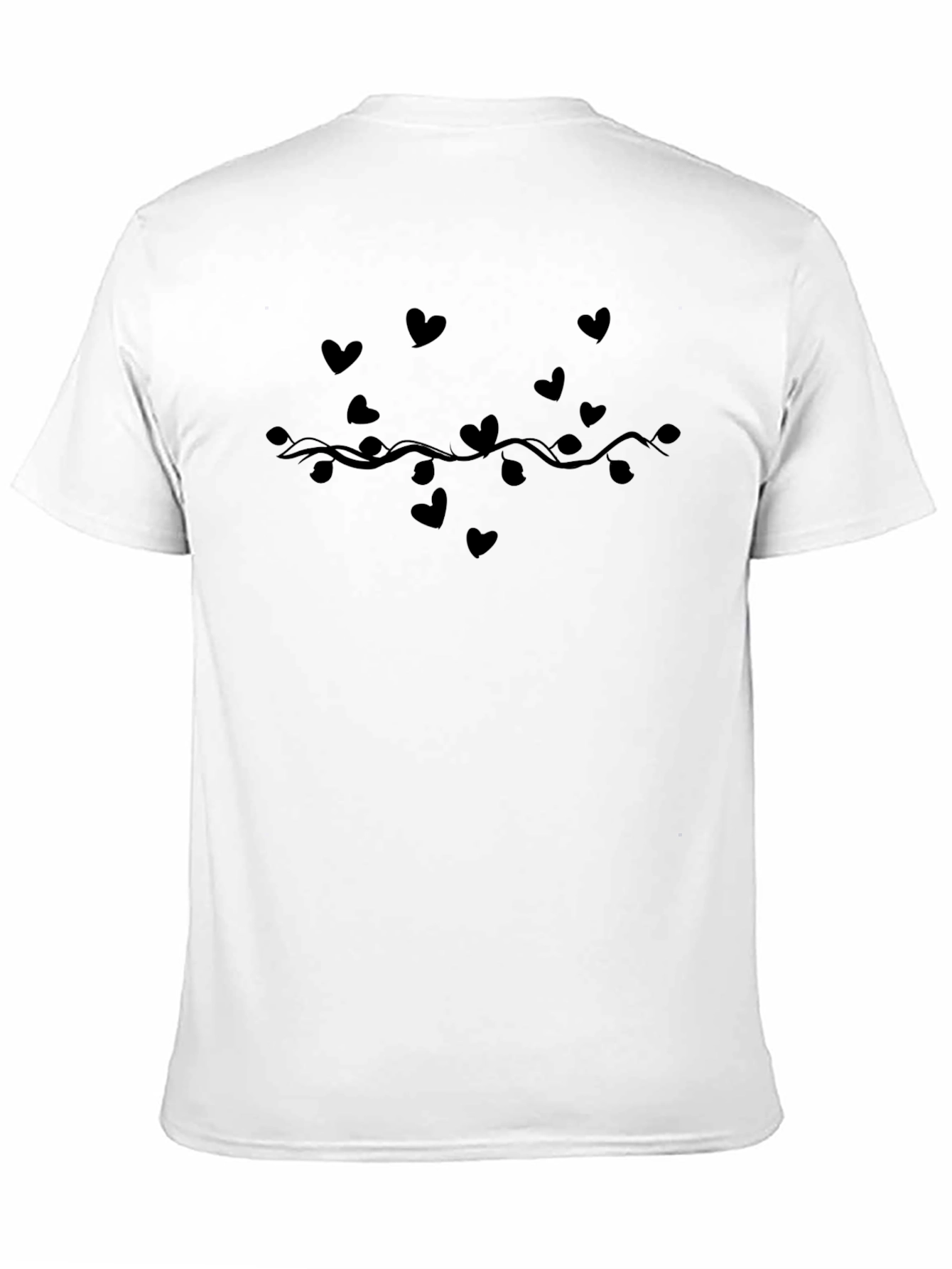 Heart Vine Black T-Shirt - Stylish & Unique