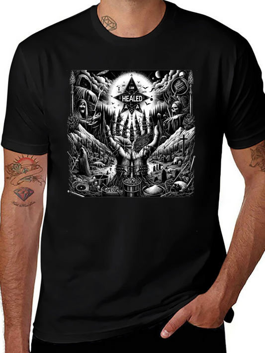 Occult Ritual Graphic T-Shirt - Dark Aesthetic Tee