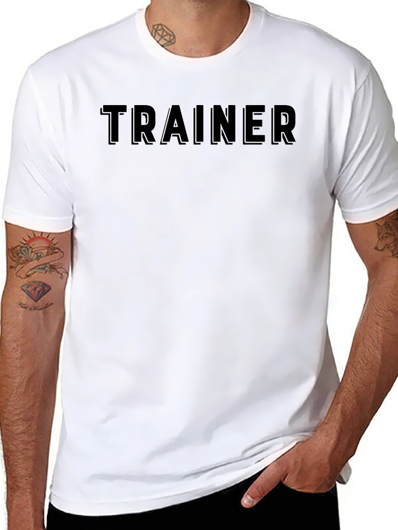 Trainer Black Crewneck T-Shirt