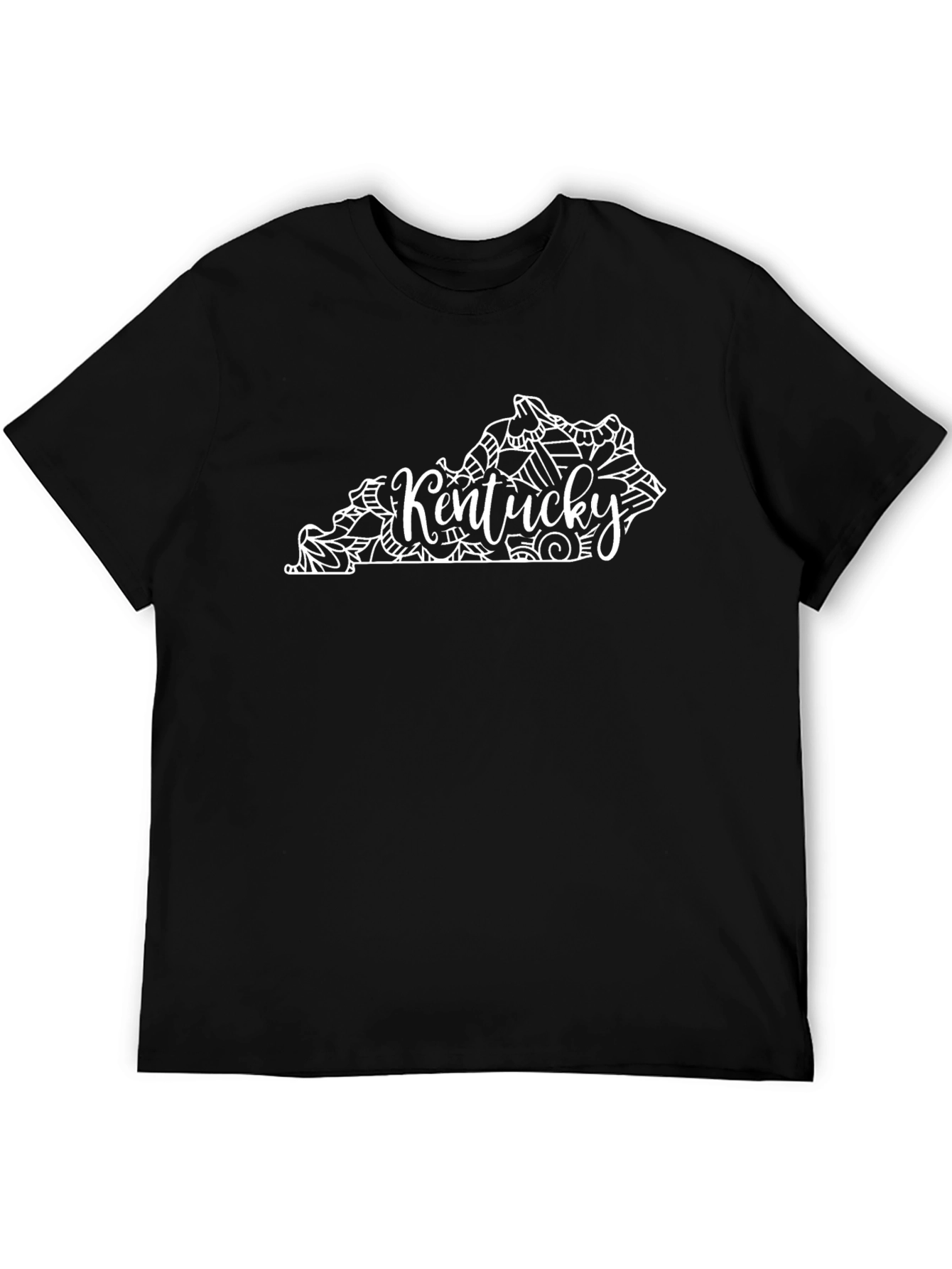 Kentucky State Outline Graphic Tee - Black