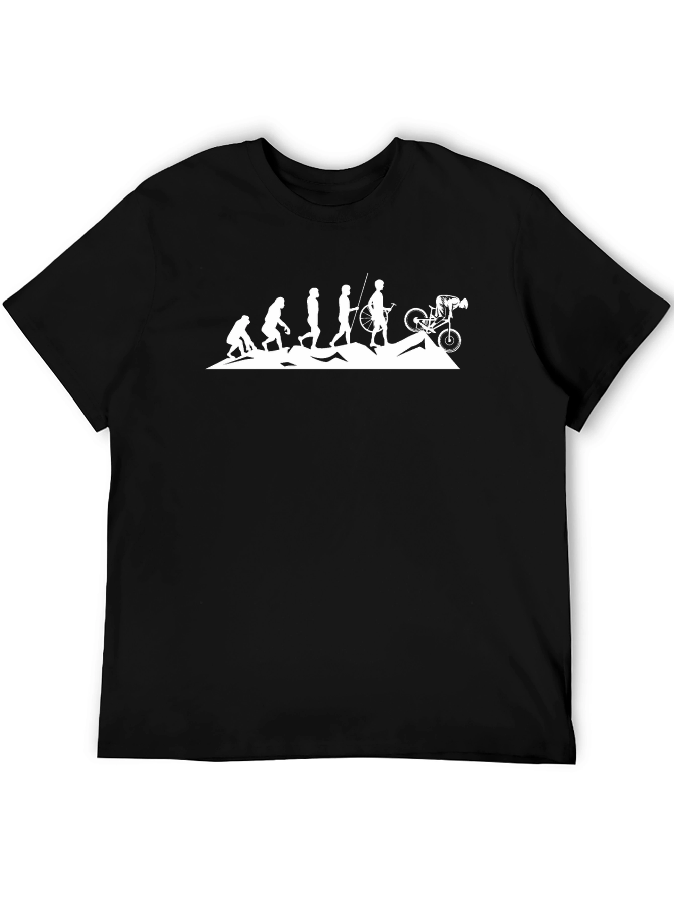 Evolution of Cycling Black T-Shirt