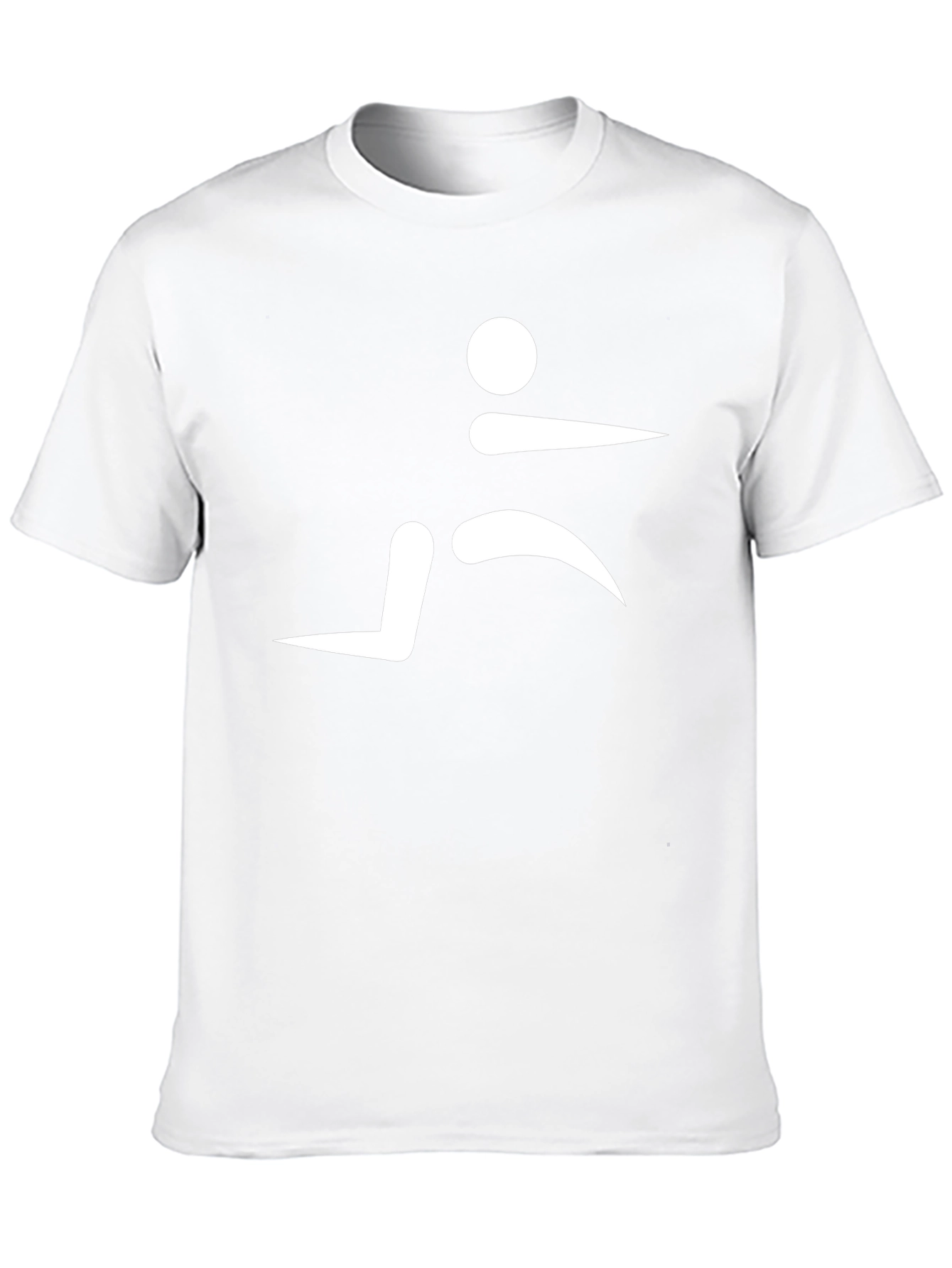 Mens Black T-Shirt with Abstract Runner Design
