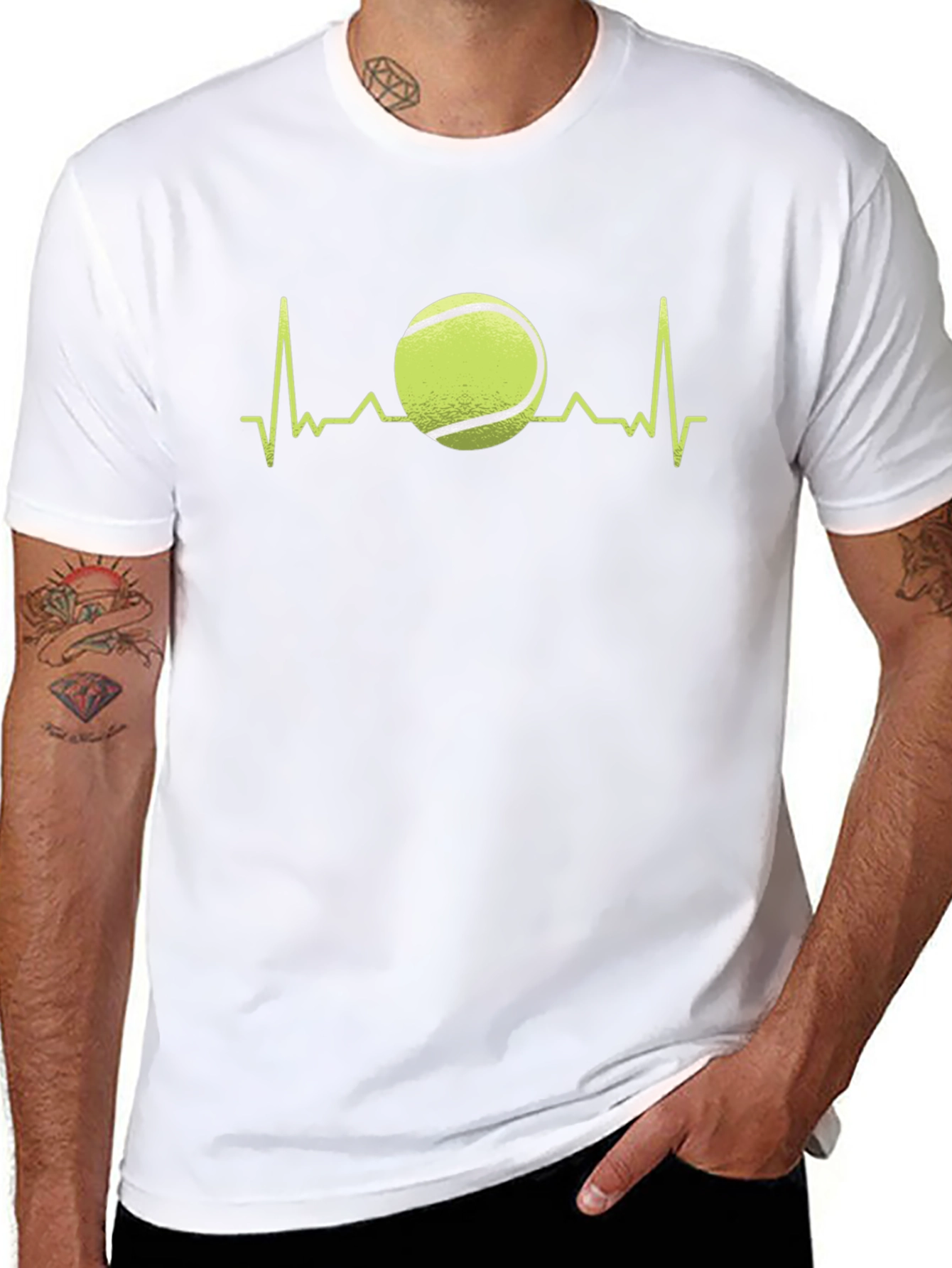 Tennis Heartbeat T-Shirt - Love for Tennis Tee