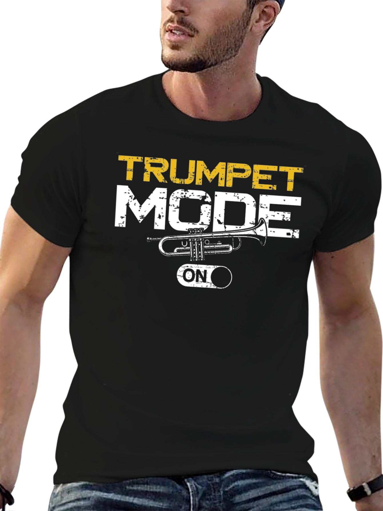Trumpet Mode On Graphic T-Shirt - Musician Apparel