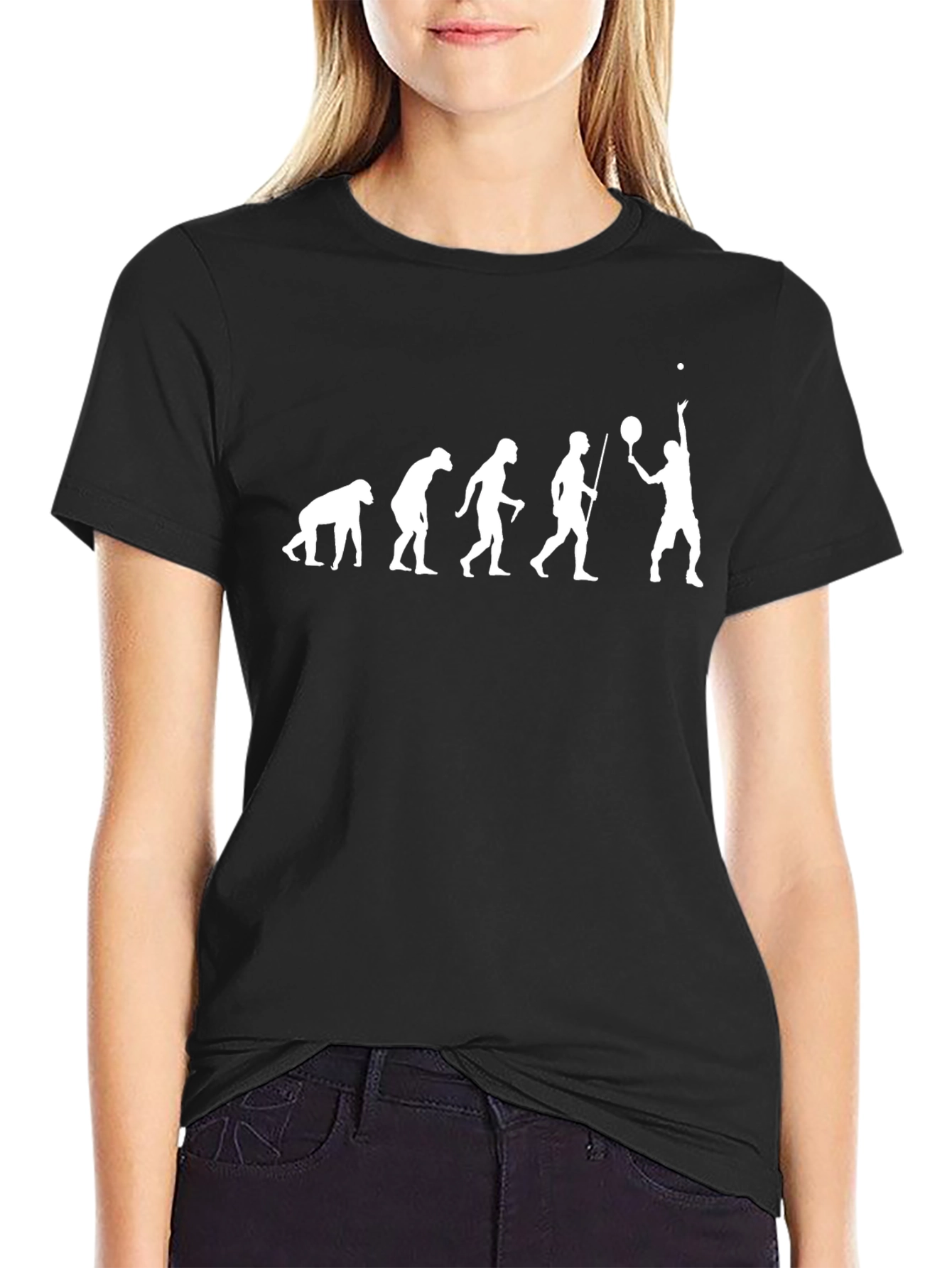 Evolution of Tennis Black T-Shirt