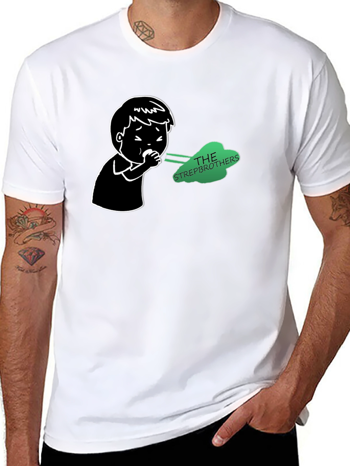 Strepbrothers T-Shirt - Black Novelty Tee