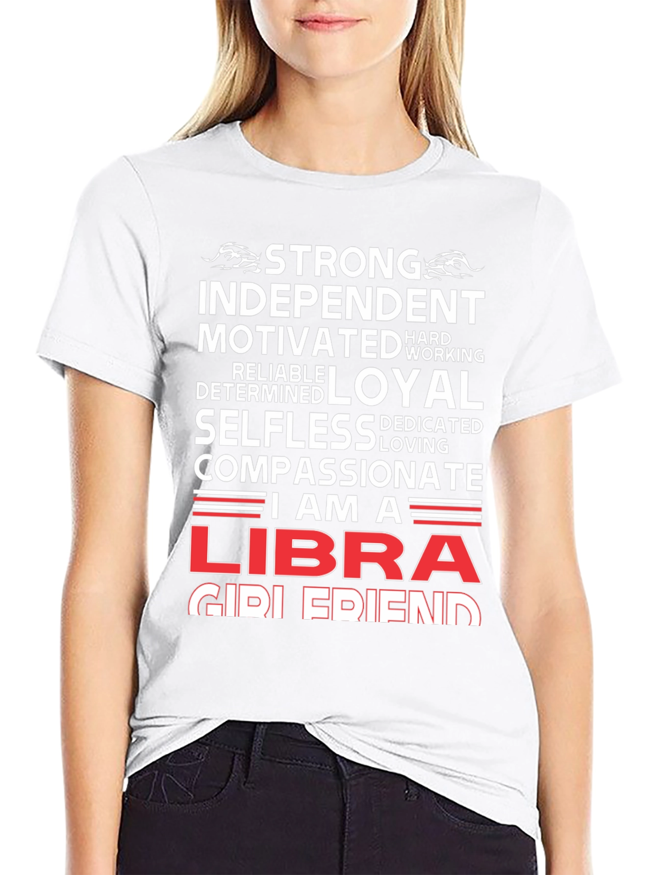 Strong Libra Zodiac Sign Graphic T-Shirt