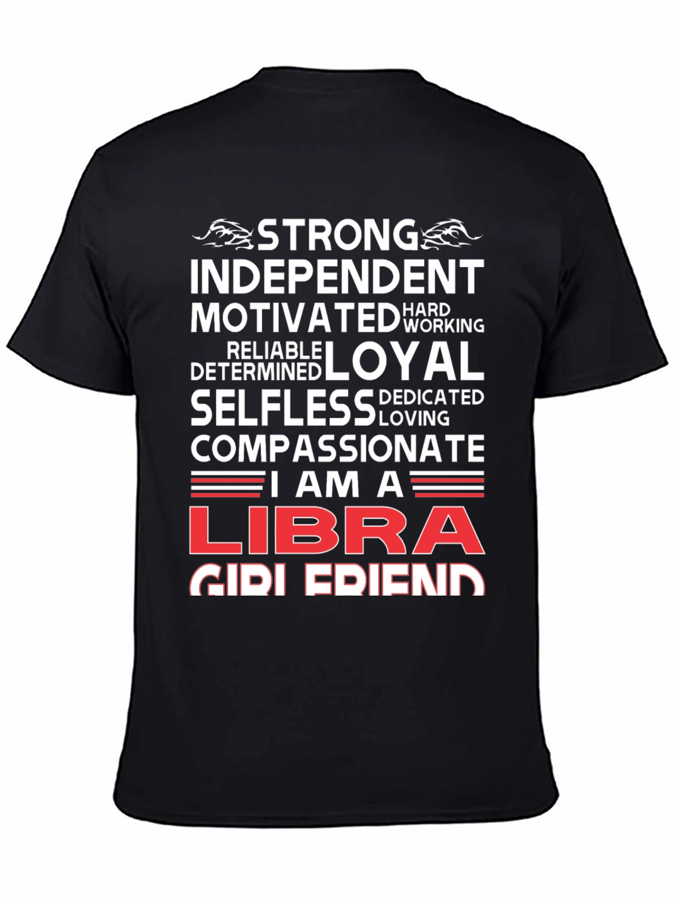 Strong Libra Zodiac Sign Graphic T-Shirt