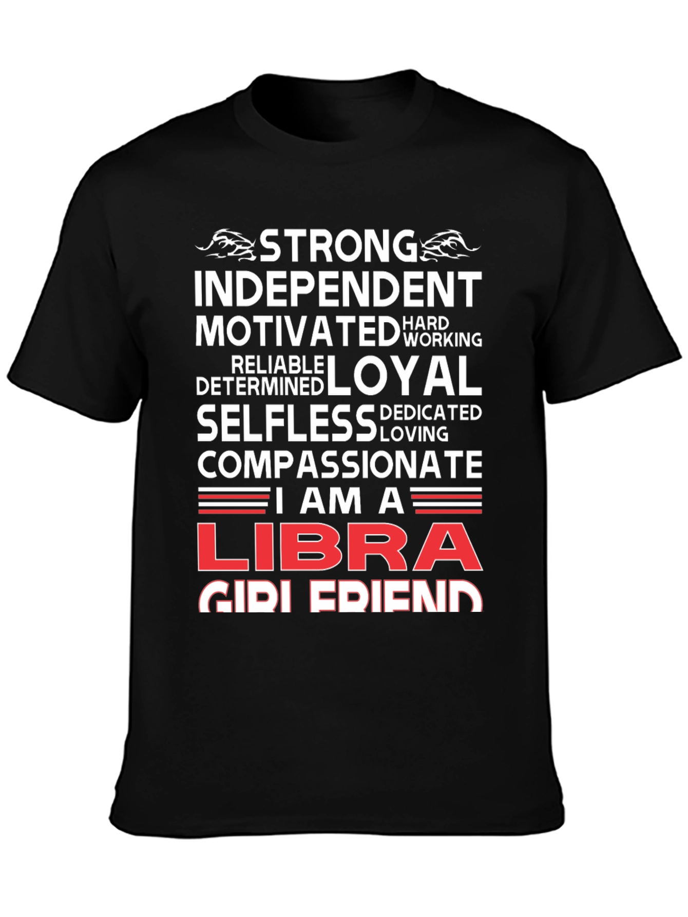 Strong Libra Zodiac Sign Graphic T-Shirt