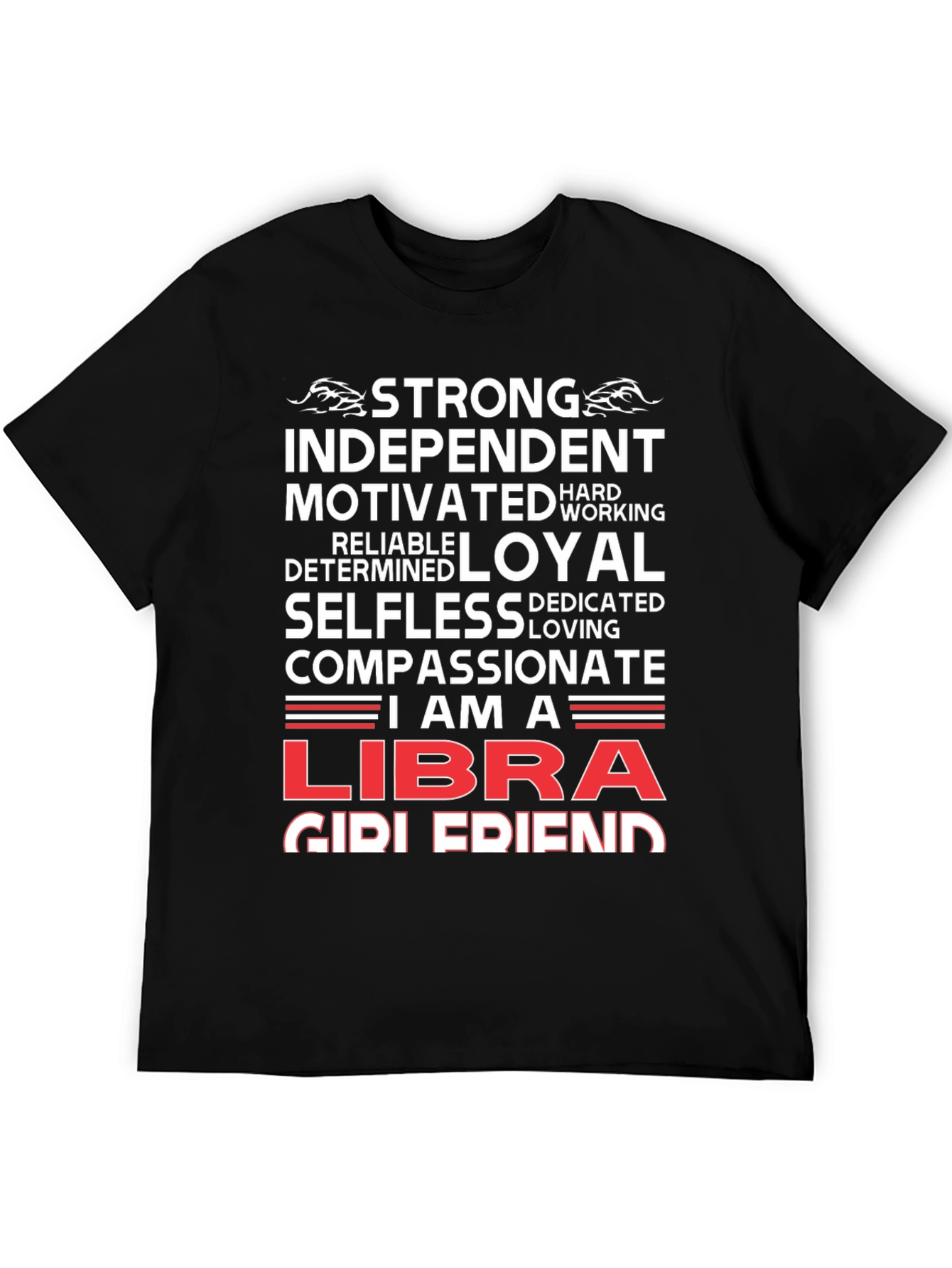 Strong Libra Zodiac Sign Graphic T-Shirt