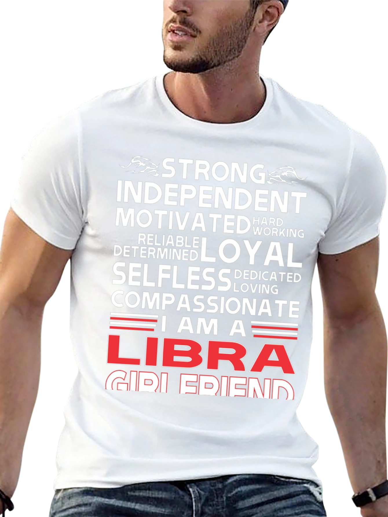 Strong Libra Zodiac Sign Graphic T-Shirt