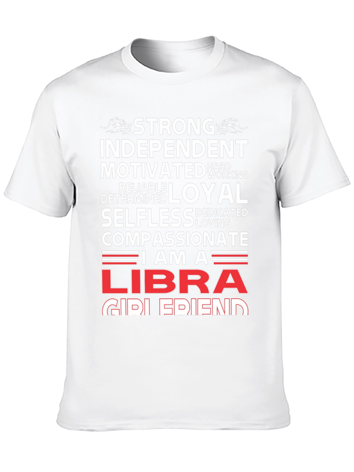 Strong Libra Zodiac Sign Graphic T-Shirt