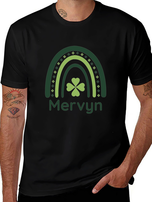 St. Patricks Day Shamrock Rainbow Personalized T-Shirt