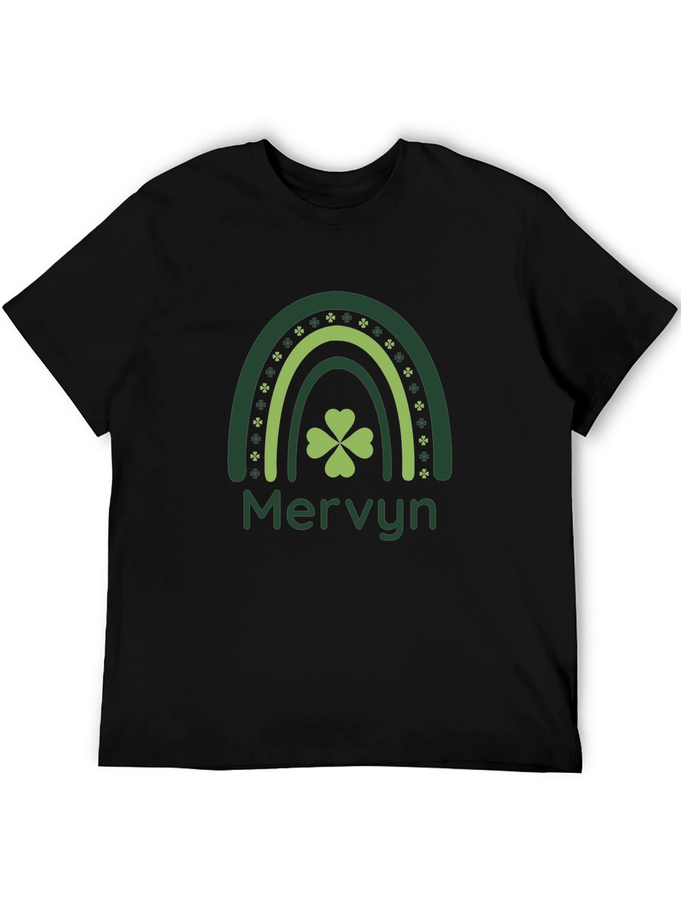 St. Patricks Day Shamrock Rainbow Personalized T-Shirt