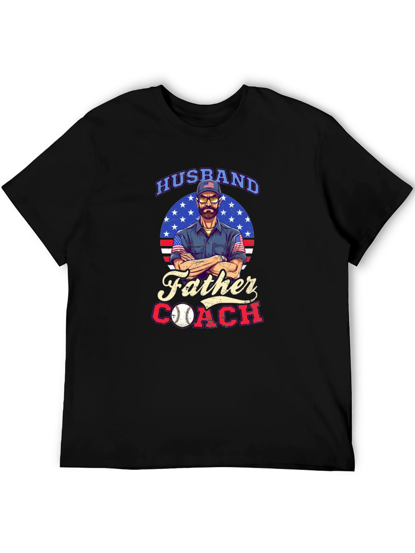 Husband Father Coach Graphic T-Shirt