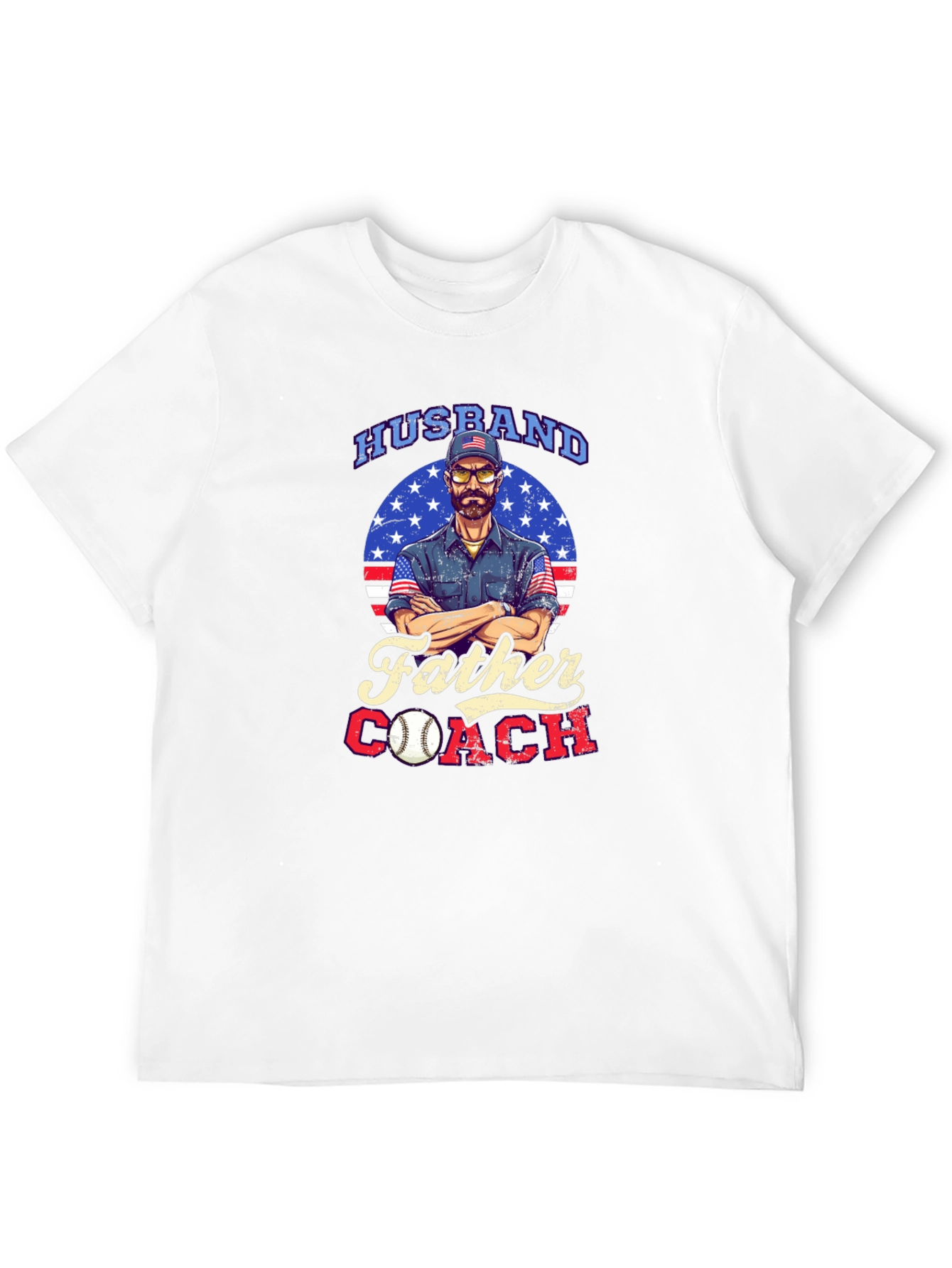 Husband Father Coach Graphic T-Shirt