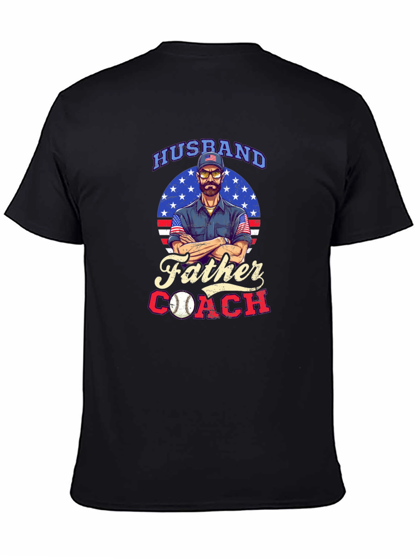 Husband Father Coach Graphic T-Shirt