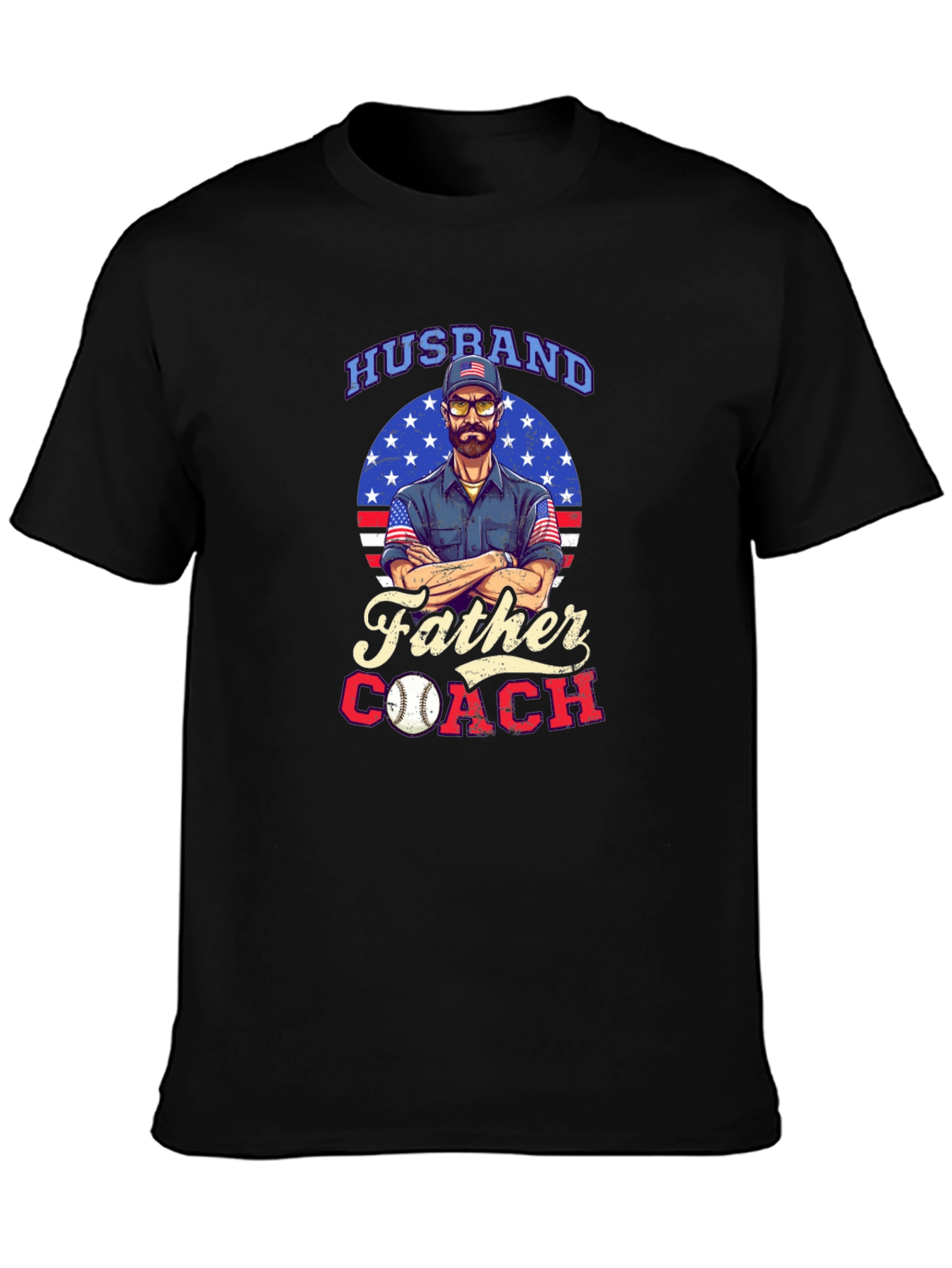 Husband Father Coach Graphic T-Shirt