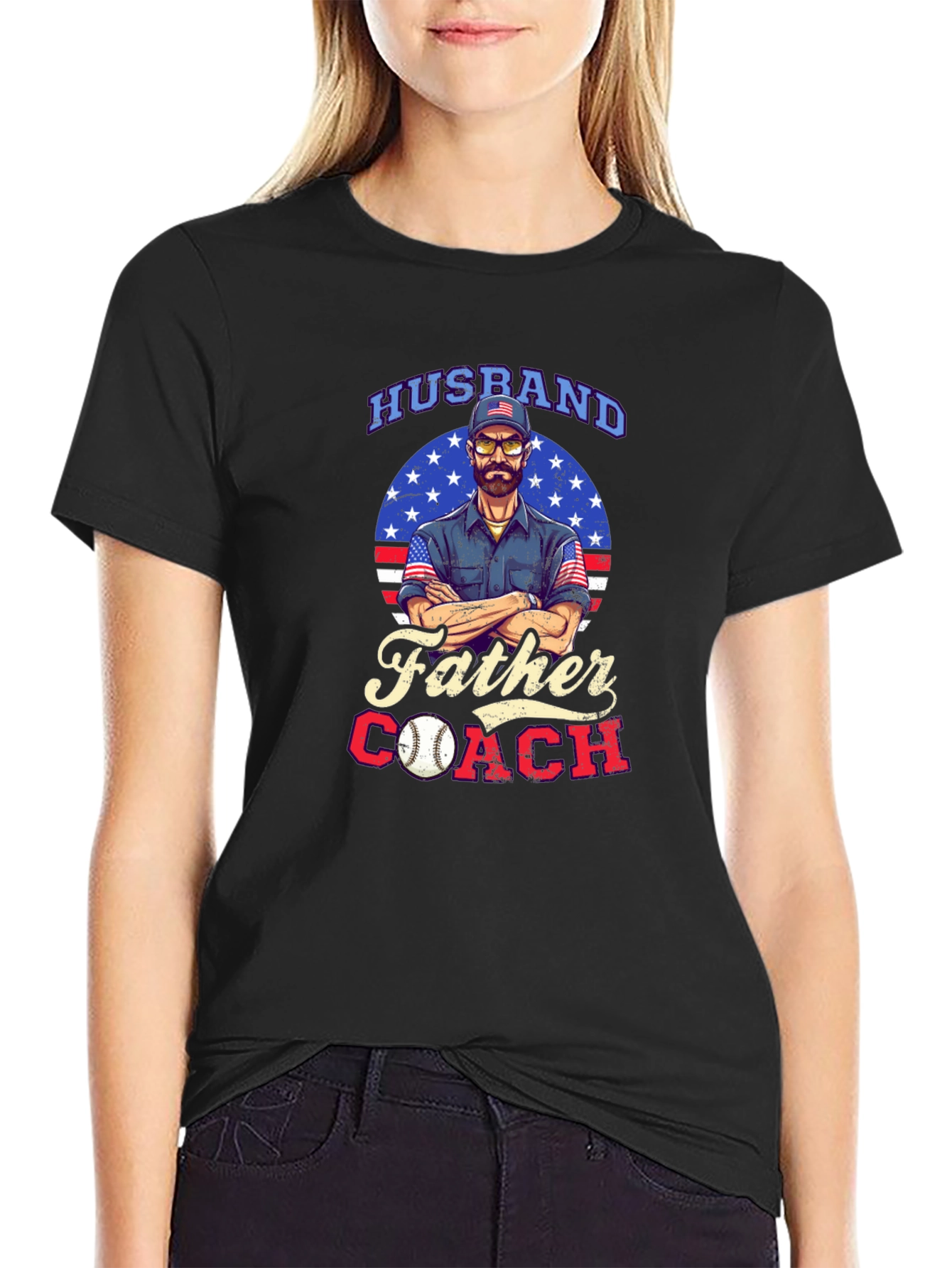 Husband Father Coach Graphic T-Shirt