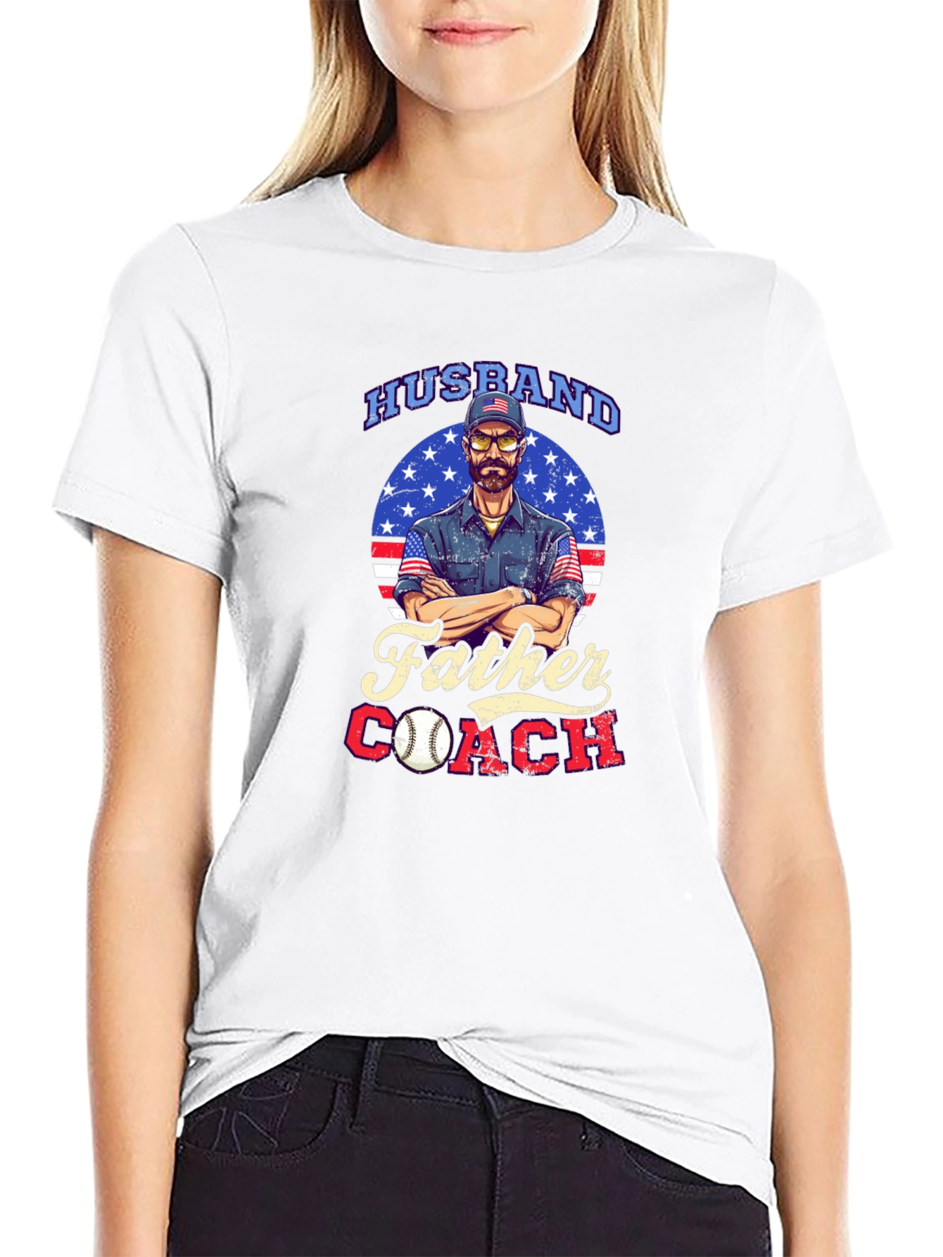Husband Father Coach Graphic T-Shirt