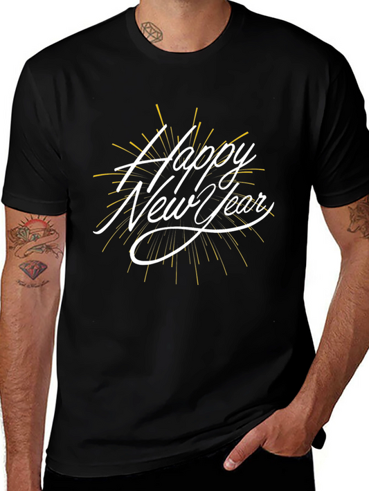 Happy New Year Black T-Shirt Celebration