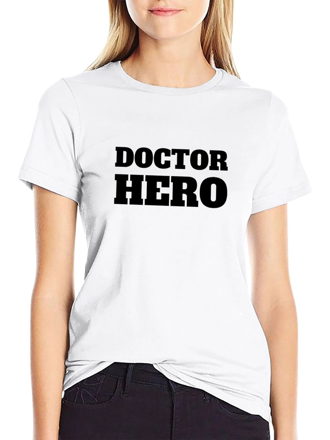 Doctor Hero Black Cotton T-Shirt