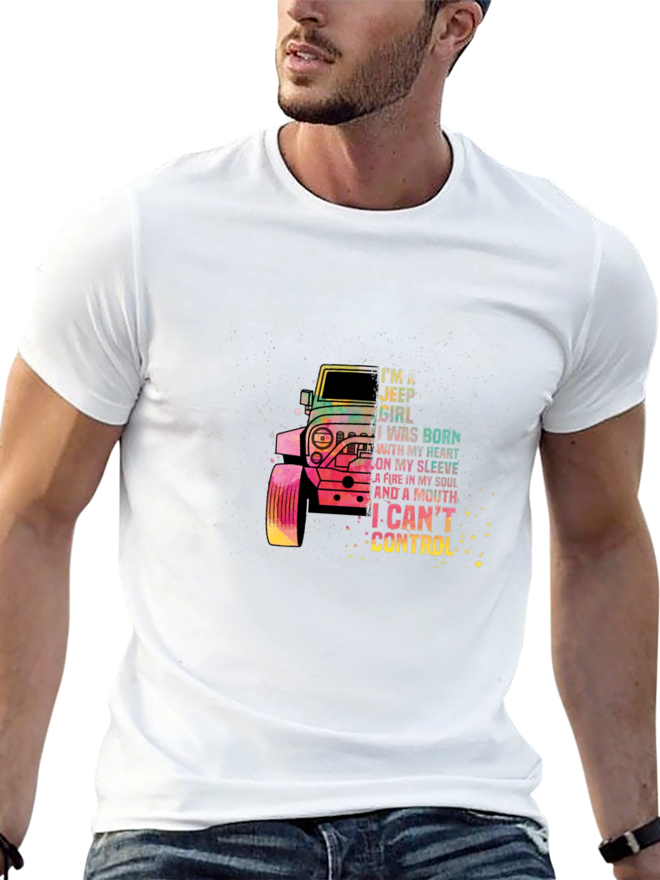 Jeep Girl Graphic Tee -  I Cant Control