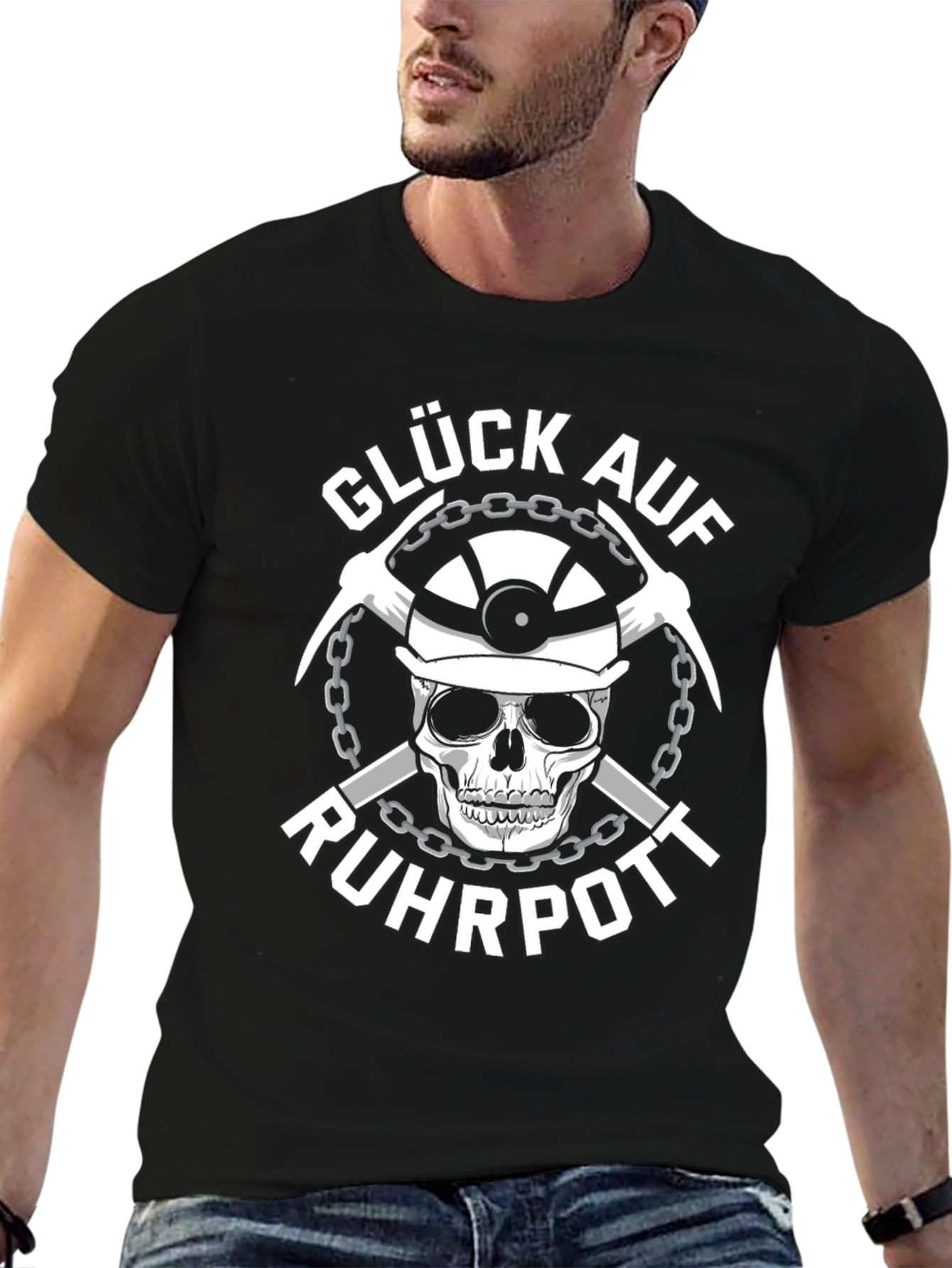 Gluck Auf Ruhrpott T-Shirt - Miner Skull Tee