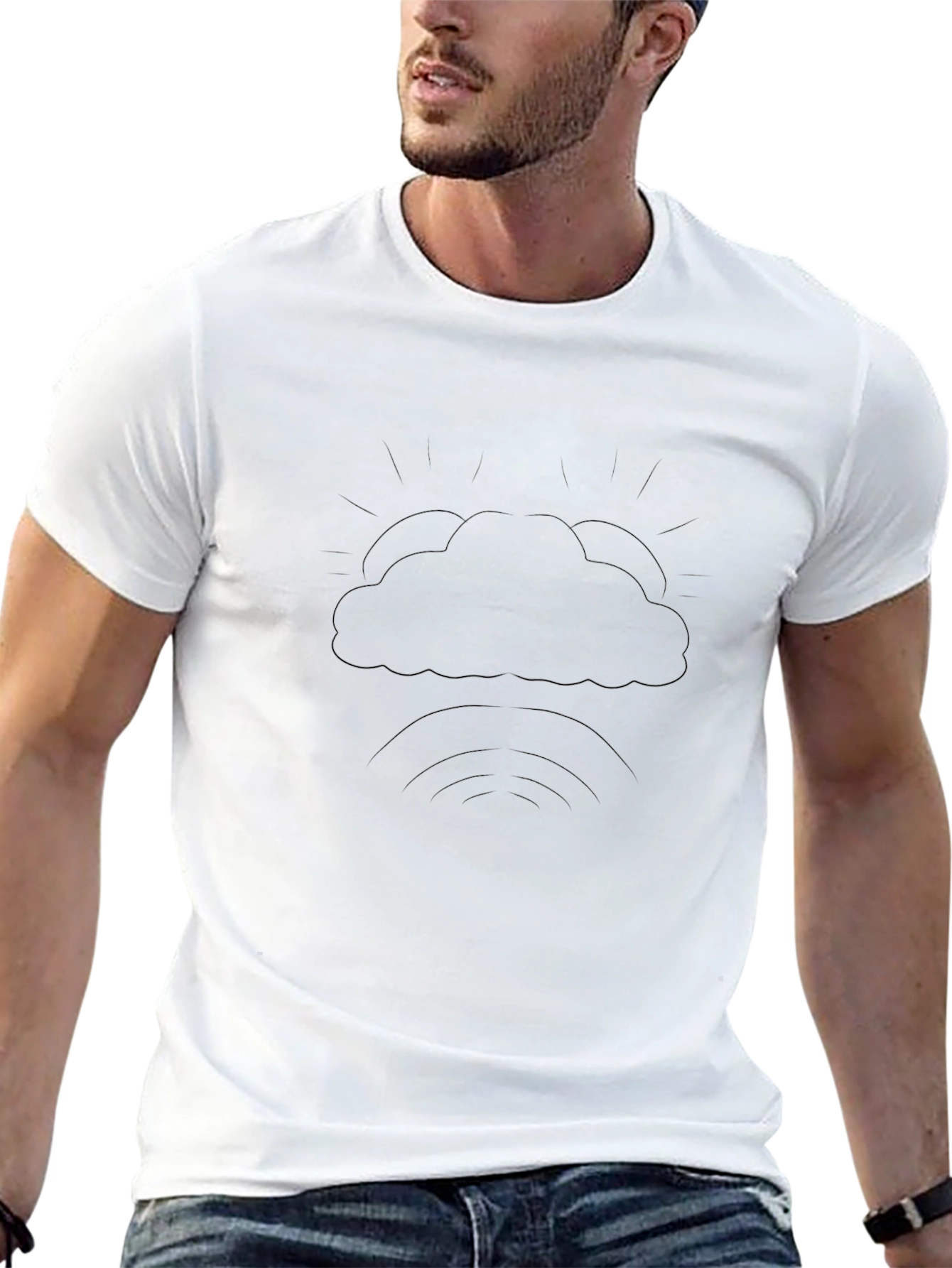 Cloudscape Graphic Black T-Shirt